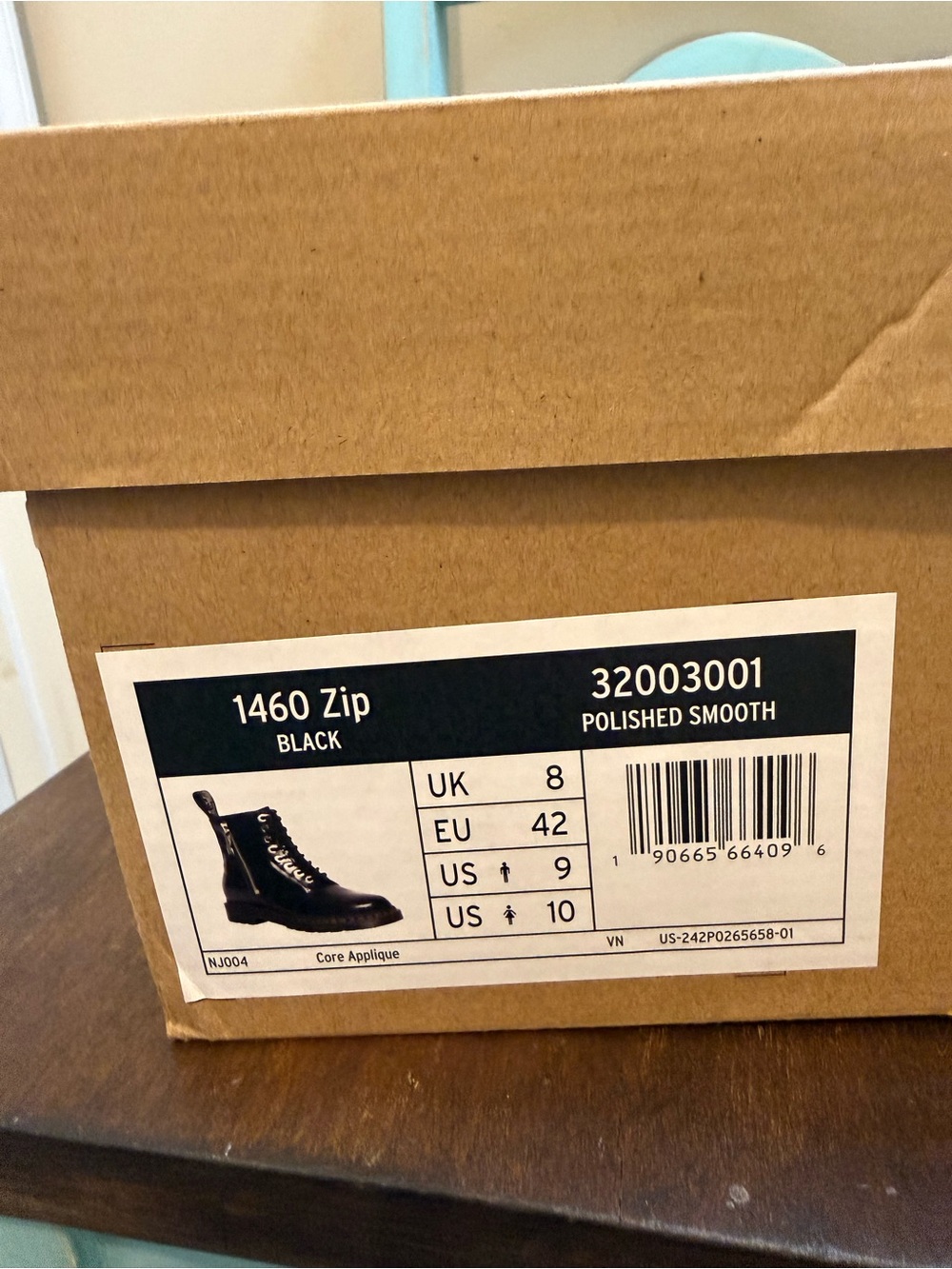 Dr. Martens Black Leather Boots with Yellow Stitching - Picture 5 of 5